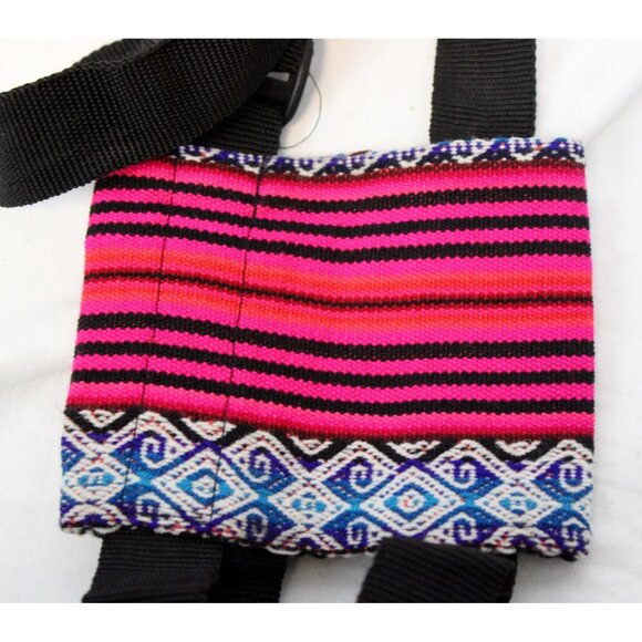 Peruvian Bottle Holder Lanyard Shoulder Strap Native Textile Hiking Outdoor Geo - Picture 4 of 4